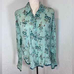 Fresh Wear Floral Button Down Shirt - green/teal
100% cotton